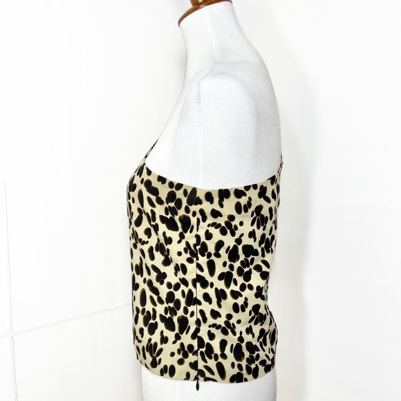 Róhe Leopard One Shoulder Pleated Puff Statement Sleeve Blouse, ROHE, XS, 34 - Picture 7 of 12